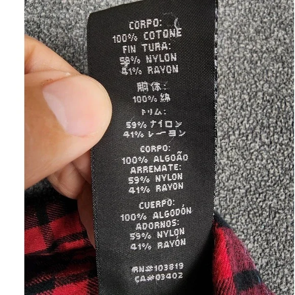 Harley Davidson Womens‎ XS Plaid Button Down Shirt Lace Embellished Western - Picture 11 of 12